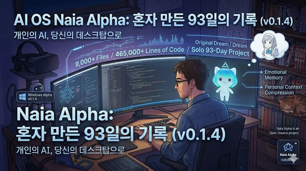 인공지능 OS를 오픈소스 Naia, 혼자 만든 93일의 기록 - Naia (v0.1.4) Windows 공개