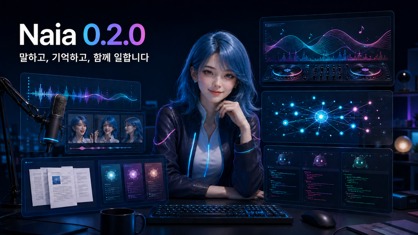 [나이아 0.2.0 업데이트] 실시간 음성, 비디오 아바타, 독파모지원, 단기/장기 기억, 라디오 DJ, 멀티터미널 까지 보유한 올인원 오픈소스 AI 보셨나요?